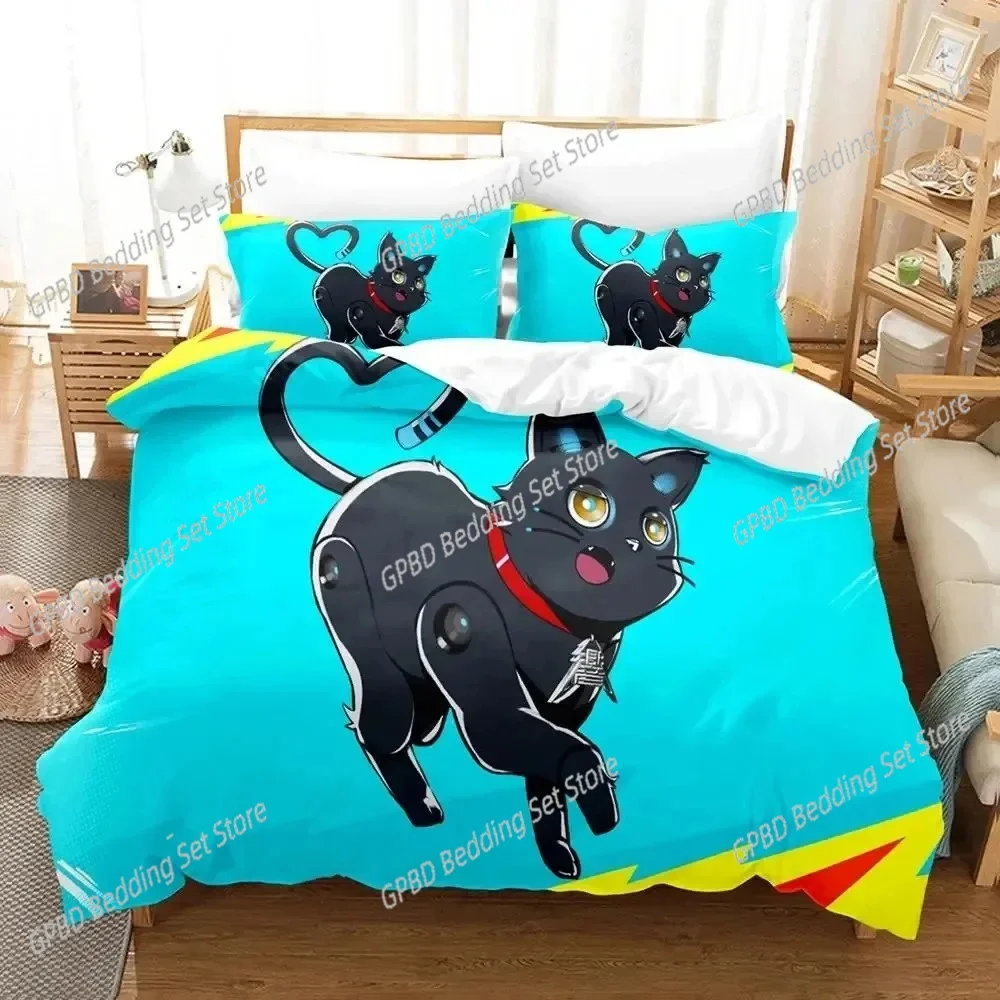 أنيمي لعبة مرحبا فاي طقم سرير غطاء لحاف طقم سرير غطاء لحاف المخدة المعزي الملك الملكة حجم الأولاد الكبار طقم سرير