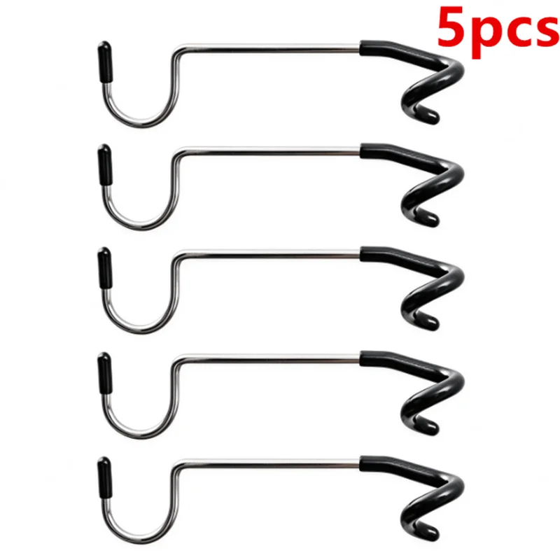 5pcs pig tail hook, anti slip s shape camping hook for tent pole bbq outdoor hanging