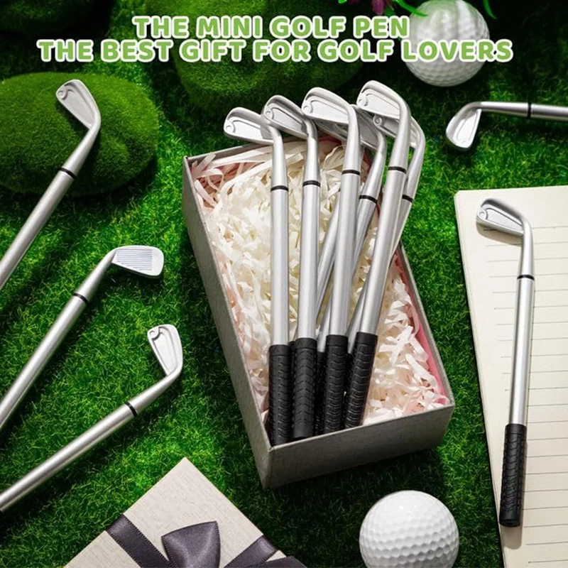 Golf Ballpoint Pens, 15 Ergonomic Golf Club Pens For Office Stationery Durable Easy To Use