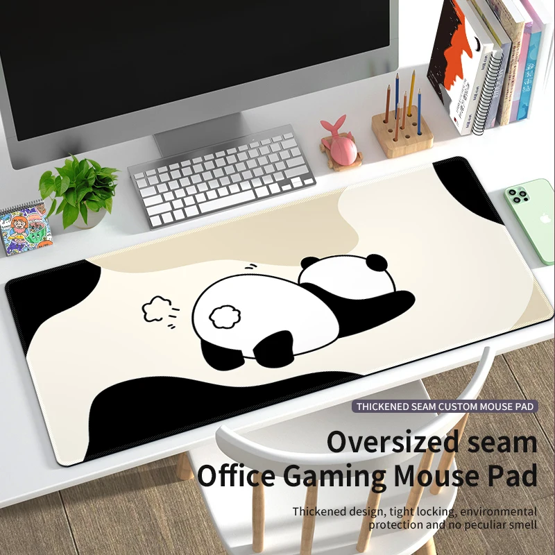 Black and White Panda Mouse Pad Large Computer Gaming Accessories MousePads Desk Mats Carpet Anti-slip Laptop Soft Pad Mouse Mat