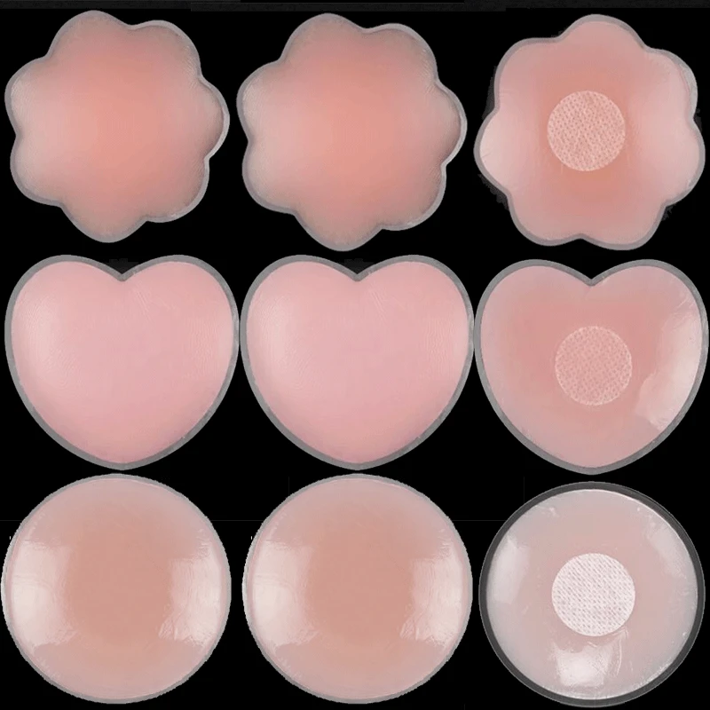 

1 Pair Reusable Invisible Silicone Breast Nipple Cover Bra Pads Petals Mat Stickers Women Accessories