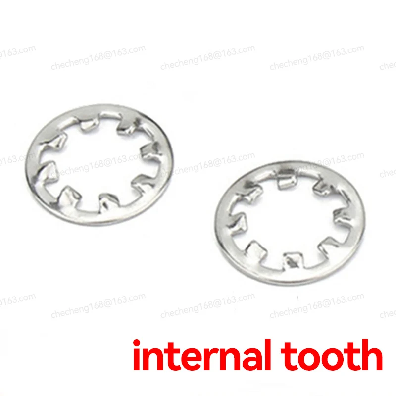 4 Types M2 M2.5 M3 M4 M5 M6 M8 M10 M12 M16 304 Stainless Steel Internal and External Toointethed Serrated Lock Washer Gasket