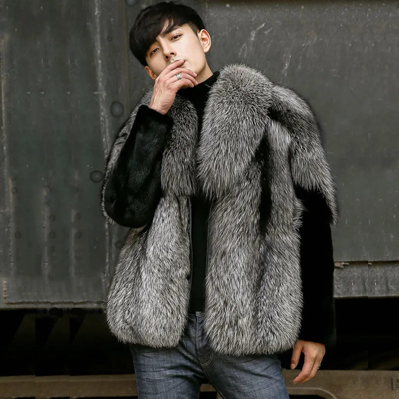 

Coat Leather Jacket Fur Men Fashion Clothing Casacos De Inverno Masculino Autumn and Winter Environmental Friendly Breathable
