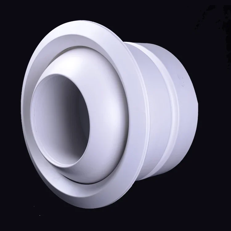 Aluminum Alloy Spherical Nozzle Central Air Conditioning Air Outlet Round with Valve Adjustable Remote Jet Air Outlet