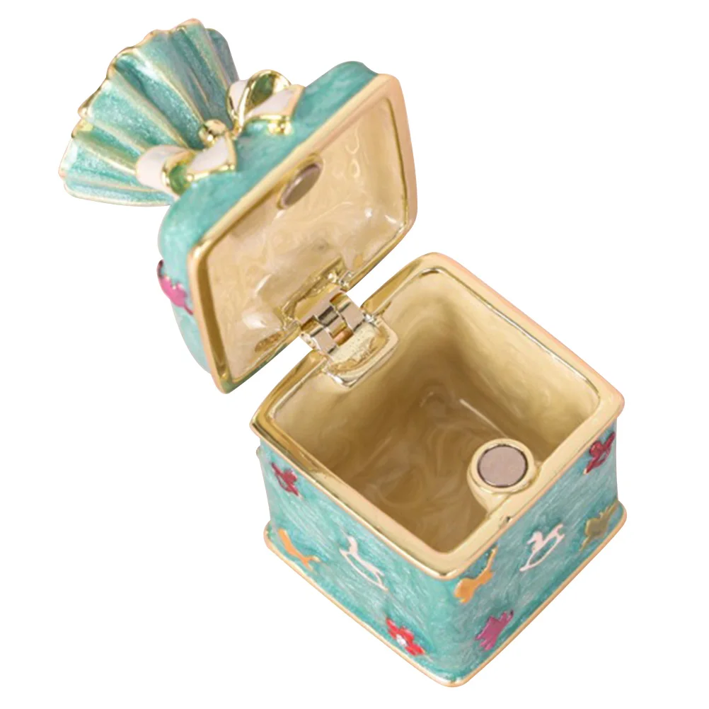 

Enamel Candy Box Zinc Alloy Storage Jar Sealed Candy Canister Wedding Party Gift Decor Desktop Trinket Holder