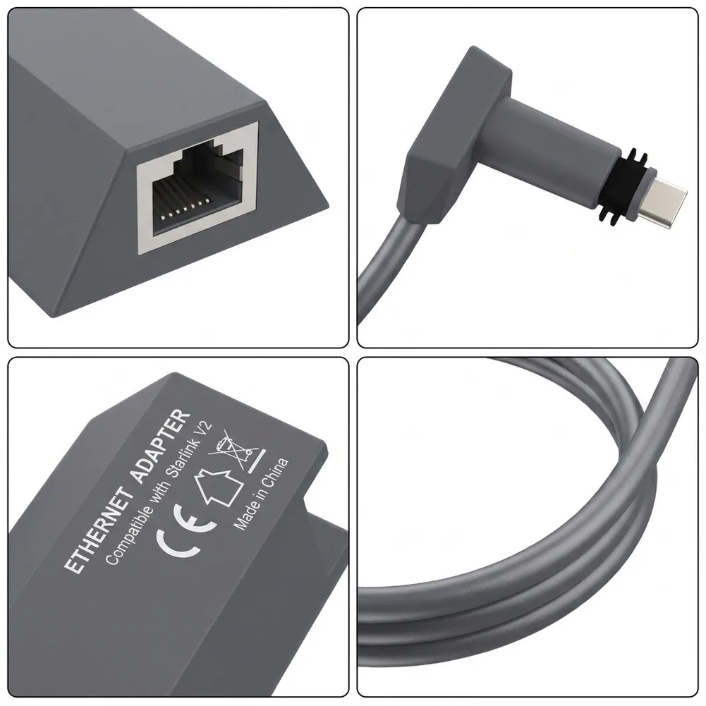1pc For Starlink Ethernet Adapter For Gen 2 To For RJ45 Gigabit Ethernet Wired External Network Connection Adapter