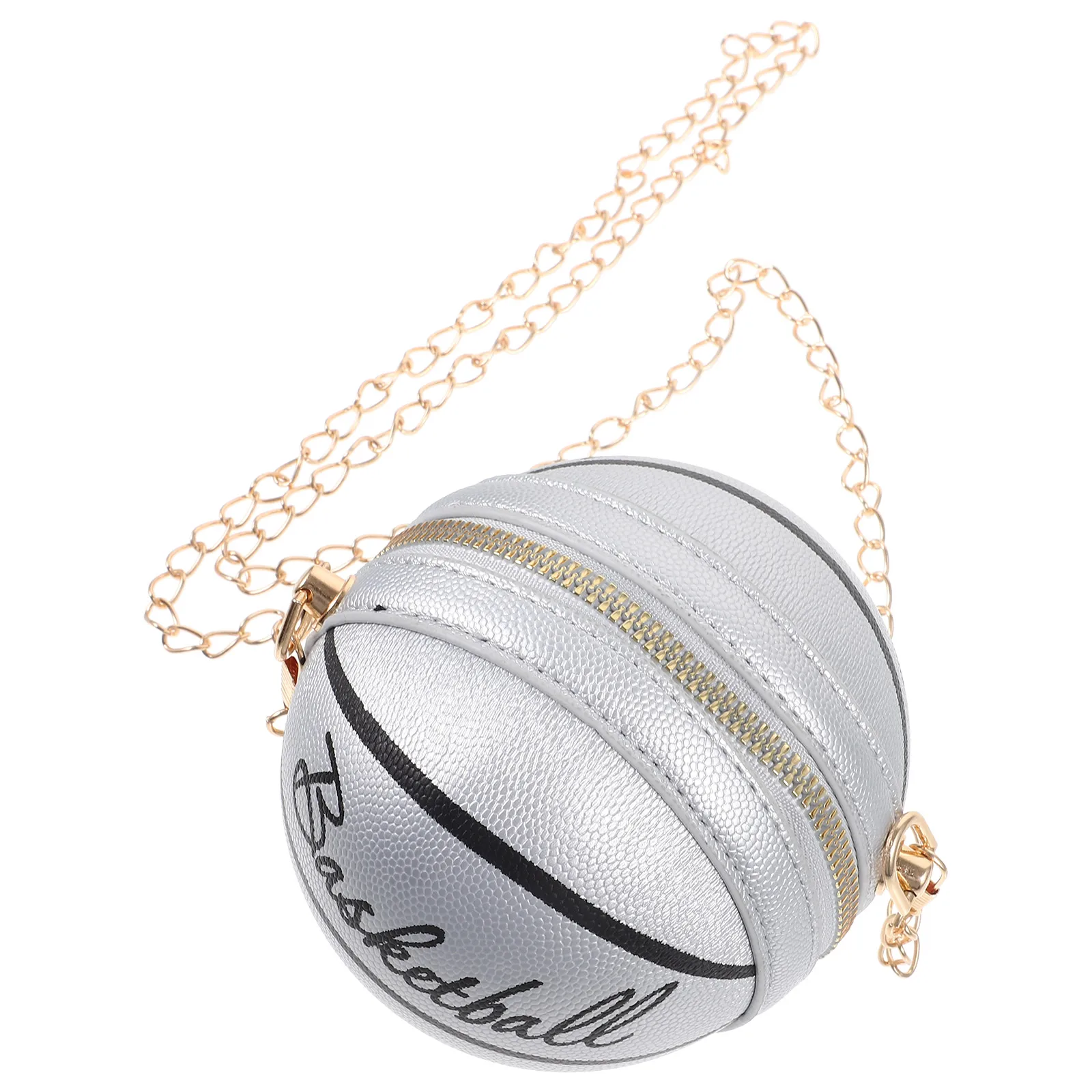 

Basketball Chain Bag Kids Crossbody Summer Makeup for Girls Silver Messenger Child