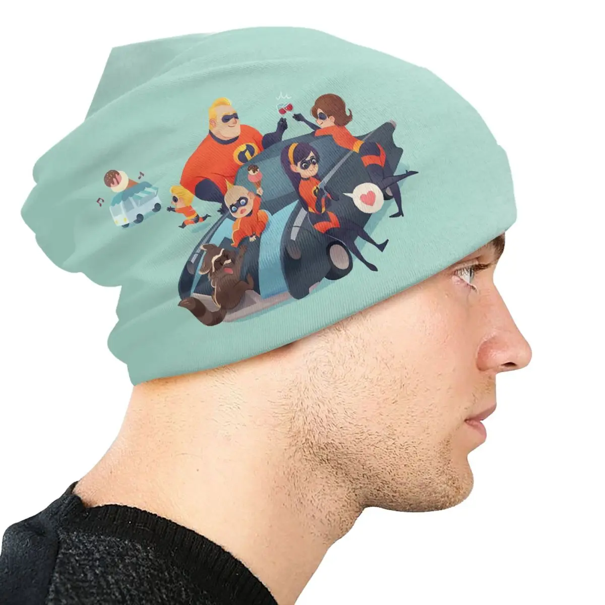 مخصص الخارقون Skullies Beanies قبعات الشارع الشهير شتاء دافئ النساء الرجال متماسكة قبعة الكبار للجنسين خارقة فيلم بونيه القبعات