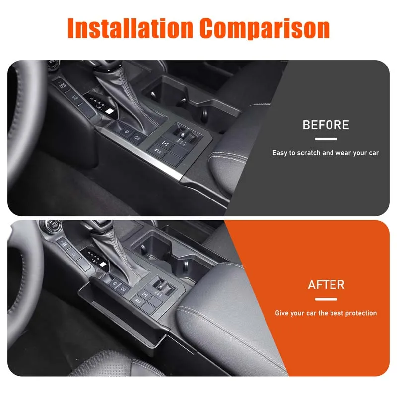 

For Toyota Land Cruiser Prado 250 LC250 2024+ Automotive Gear Shift Panel Both sides Storage Box Mobile Phone Pallet Accessories