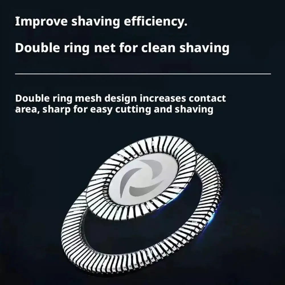 ボディ顔脱毛トリマーかみそり男性のダブルフローティングヘッド電気シェーバー充電式ドライウェットひげシェービングマシン