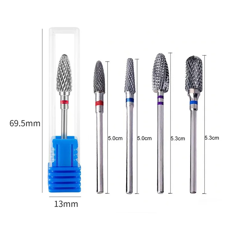 Diamond Milling Cutter Nail Drill Bits Set For Dental Tungsten Carbide Grinding Machine Nail Bit Brush Burr Tool