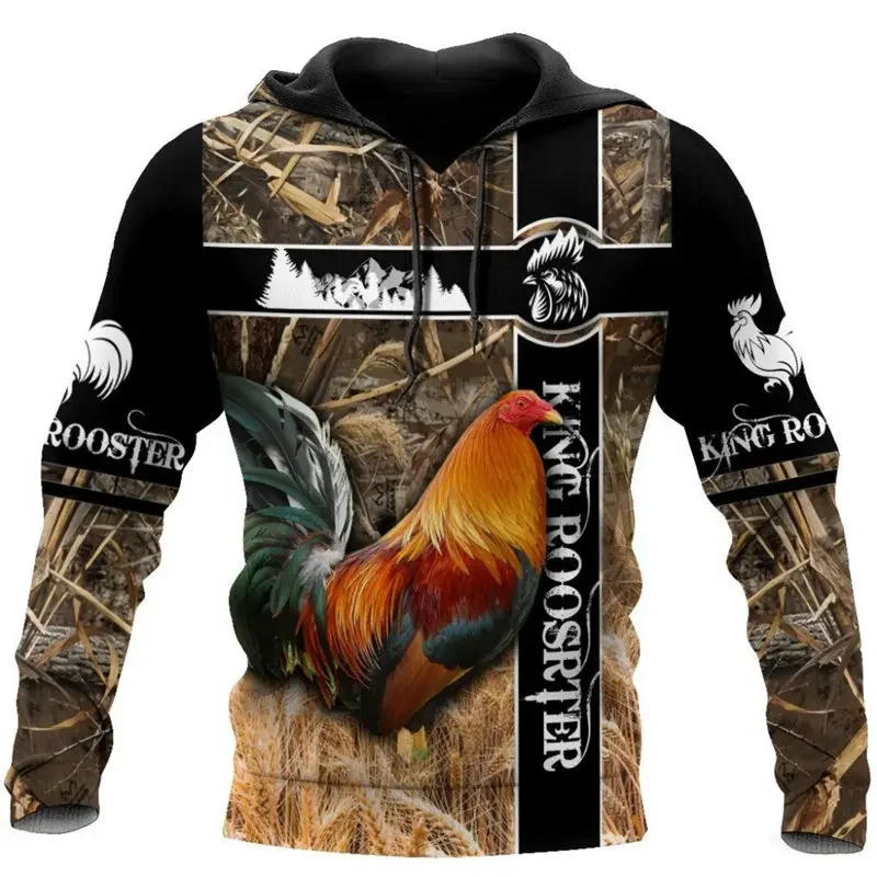 

New fashion sweatshirt Beautiful King Rooster 3D All Over Printed Unisex Deluxe Hoodie Sweatshirt Zip Pullover Casual Jacket