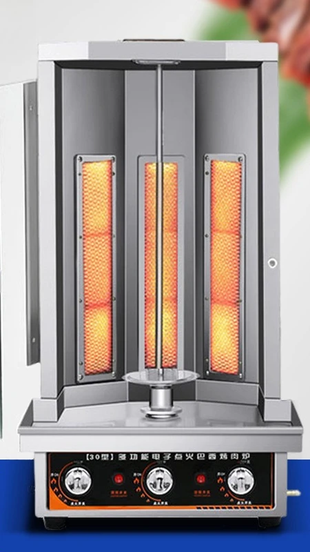 

Barbecue machine, automatic rotation, barbecue grill, electric heating, roujiamo