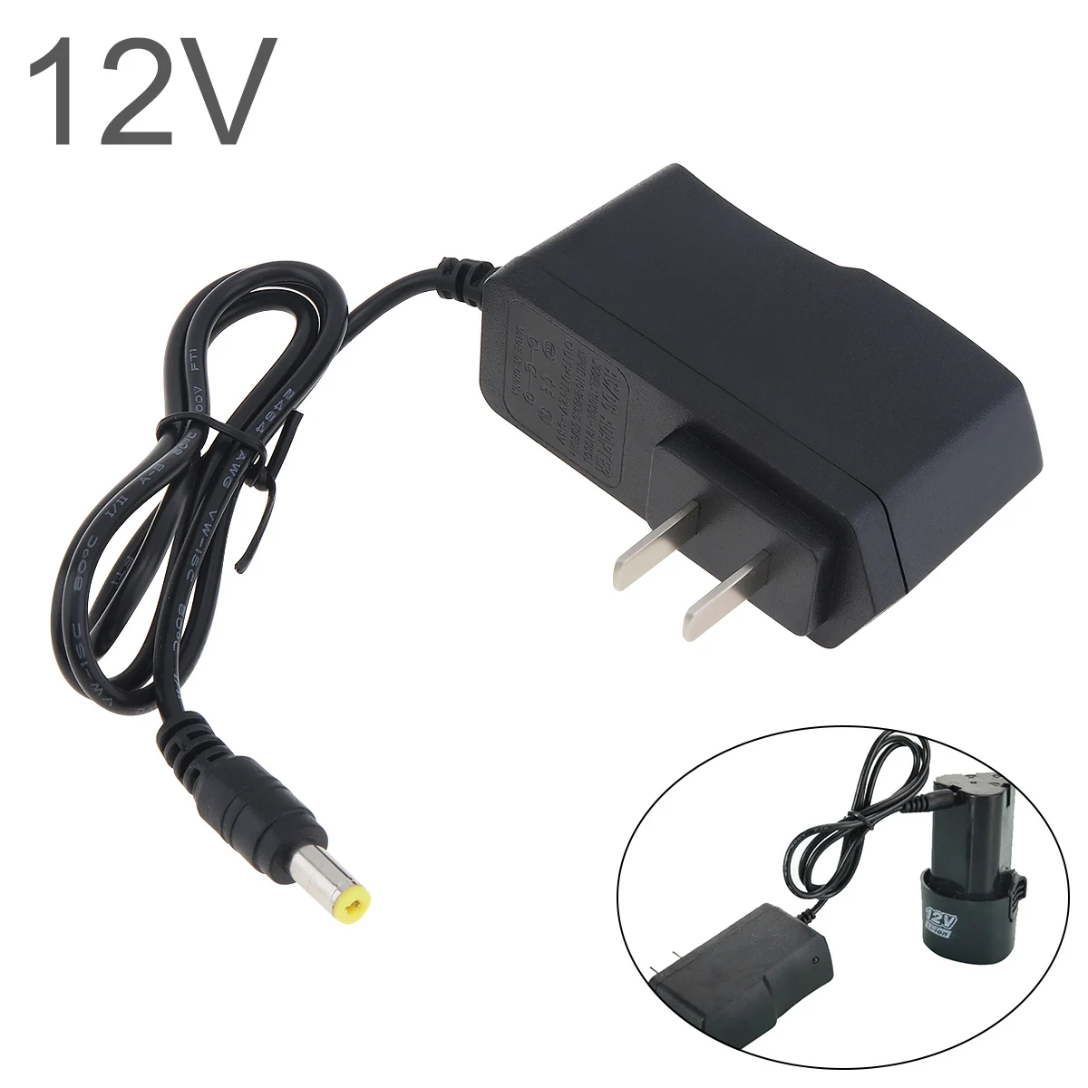 Carregador Portátil do Adaptador do Poder Bateria de Lítio Que Carrega Usada para a Broca Elétrica Chave de Fenda Recarregável 12v