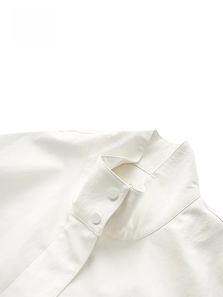 GOFAR レディース ショートスタンドカラーレザージャケット 春秋万能 おしゃれ アウター フックドローイング 40272