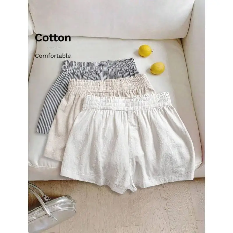 

Белая повседневная женская футболка с эластичной резинкой на талии Ciwalk, винтажные брюки из девяти предметов, смесь полиэстера, весенний сезон