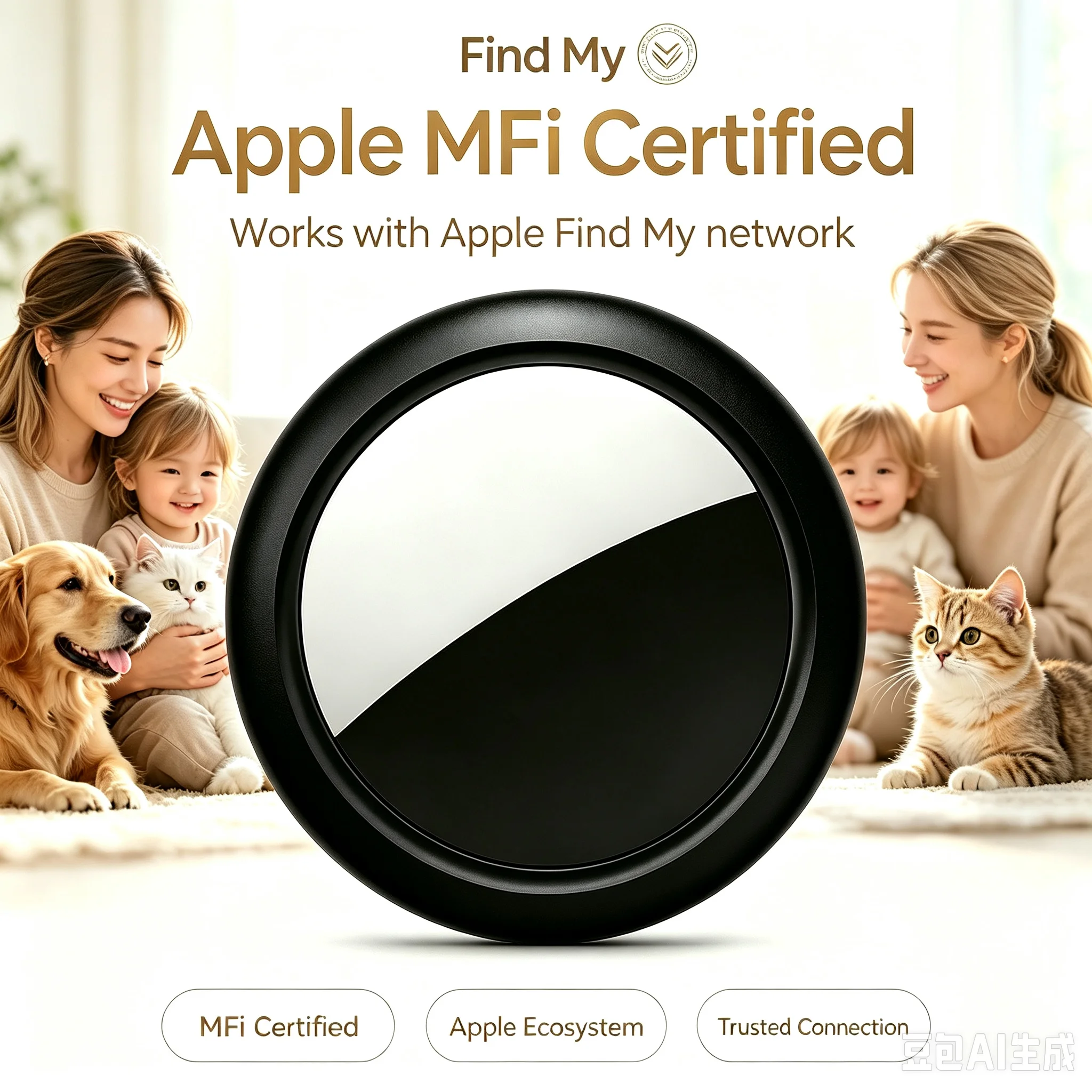 JSPTEC Airtag Bluetooth GPS-Tracker IPX 5 Wasserdicht Sport-Tracking für Ältere, Kinder, Haustiere Verfügbar Mini-Finder für APPLE – Detail 12