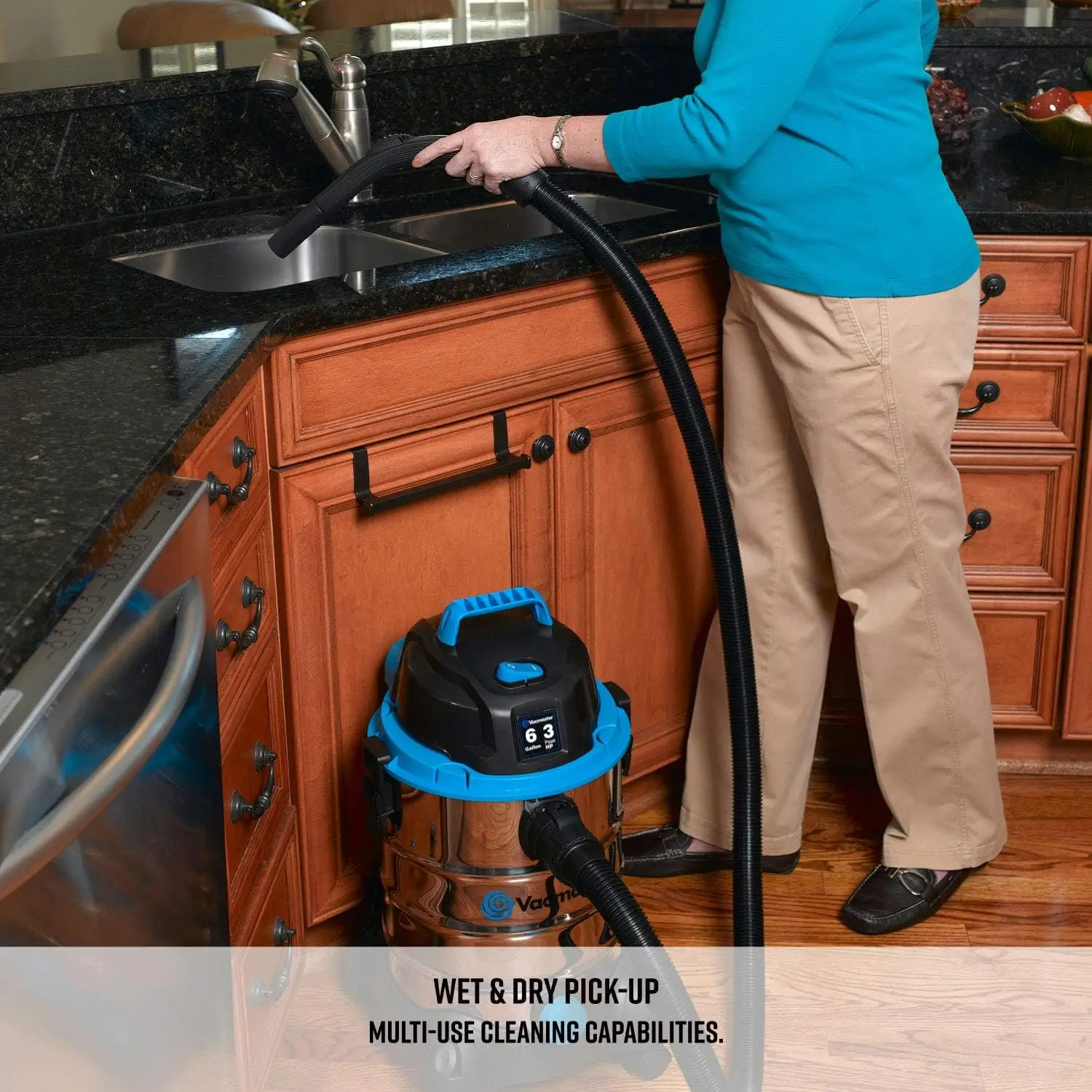 VQ607SFD, 6 Gallon 3 Peak HP Stainless Steel Wet/Dry Shop Vacuum