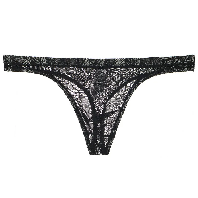 

Ultra-Thin Sexy Lace Transparent Low-Waist Men's Briefs Comfortable Breathable Youth T-Pants Nylon Color Men's Underwear