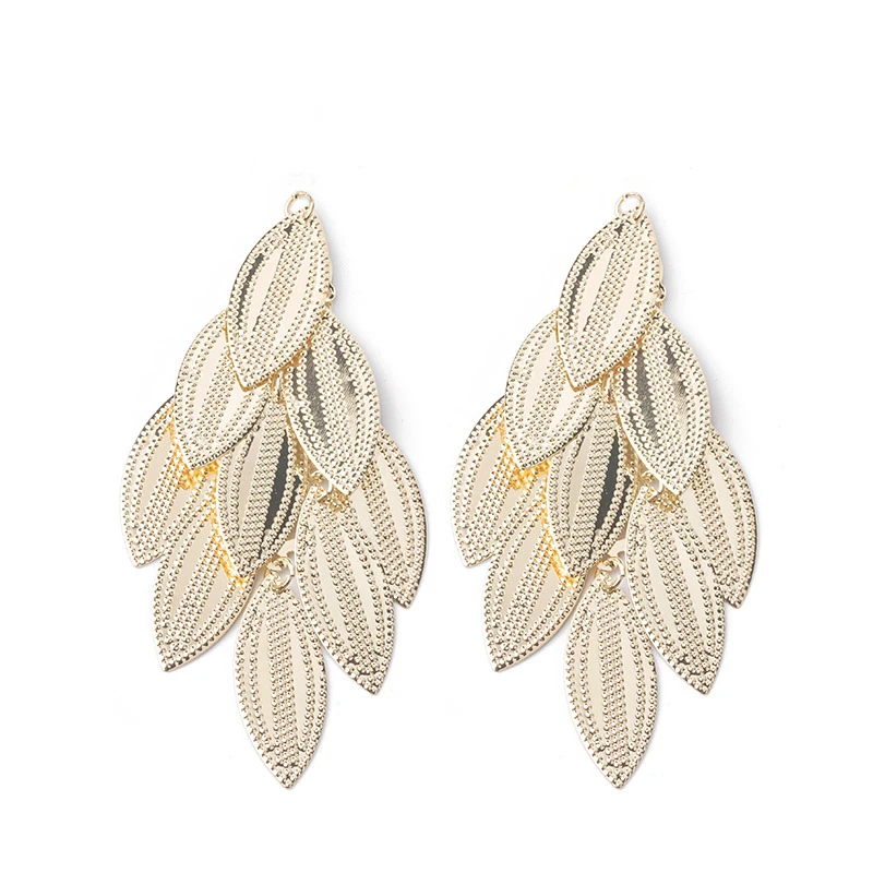 Engood 60 قطعة مبالغ فيها متعدد الطبقات يترك المعلقات زر الخياطة تقليم الزينة الحرفية مشبك DIY بها بنفسك مجوهرات القرط قلادة