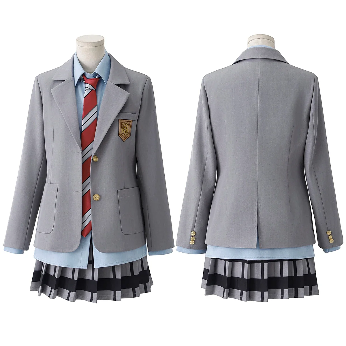 تأثيري كذبتك في أبريل أنيمي ميازونو كاوري أريما كوسي تأثيري حلي التطريز دعوى السراويل تنورة التعادل قميص كوس اتفاقية