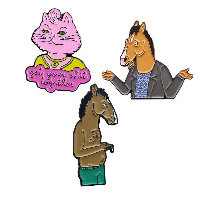 BoJacks-Horseman Enamel Pin Lapel Pin for Clothes Brooches on Backpack Briefcase Badge Jewelry Decoration Gifts for Friend