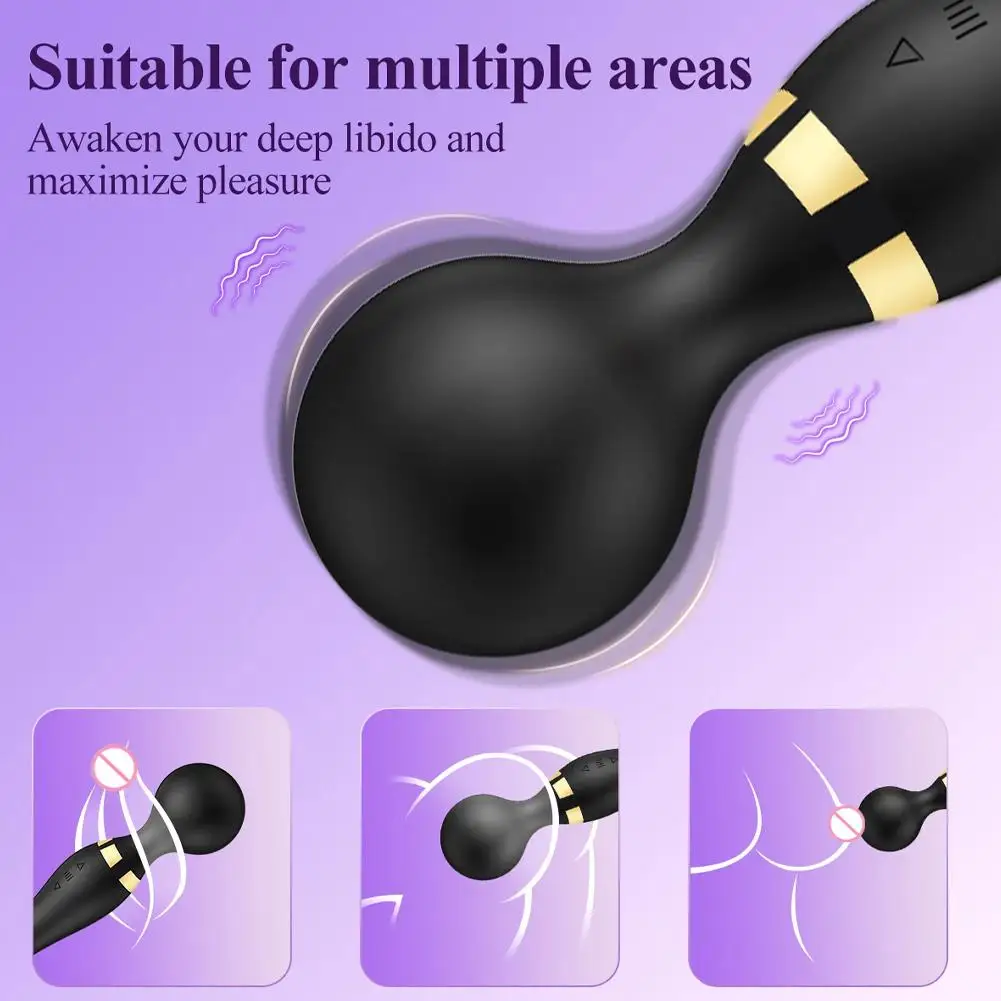 Tongkat Kuat Penggetar untuk Wanita Dildo AV Penggetar Tongkat Sihir G Spot Pemijat Mainan Seks Stimulator Klitoris AV Besar untuk Dewasa 18