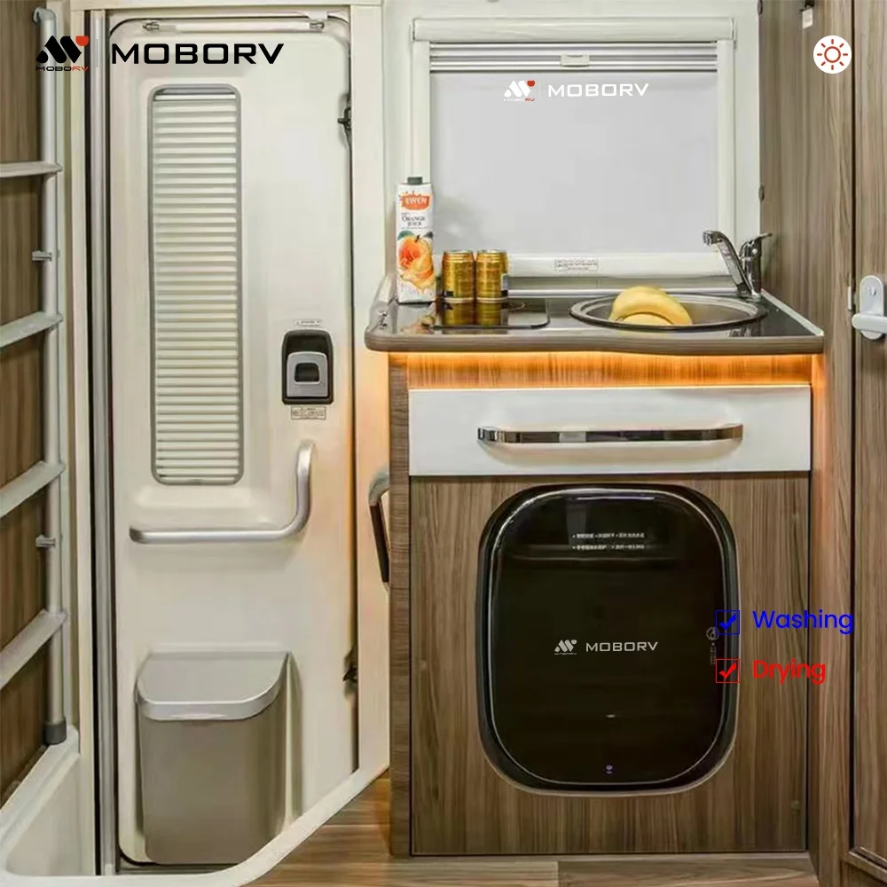 MOBORV MOTORHOME RV APPLIANCE ACCESSORY Automatic Mini Wall-Mounted Front Load Washing Machine Dryer Combo  CCC Certified