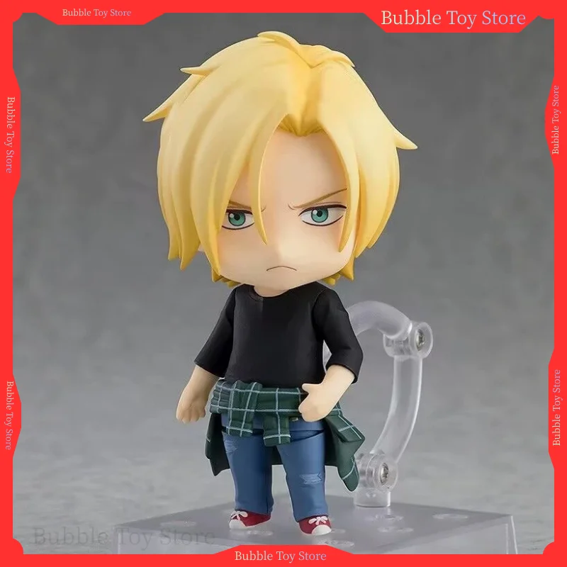 Banana Fish No.1077 10cm Q Version Clay Figurine Ash Lynx Movable Interchangeable Face Figurine Ornament High Quality Model Gift