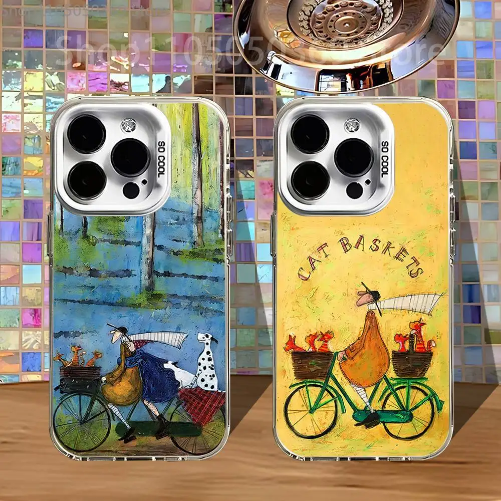 

Humor Art S-Sam T-Tof Phone Case For iPhone 16,15,14,13,12,11,Pro,XS,Max,Plus,Mini,SE4,E White Matte Shockproof Cover