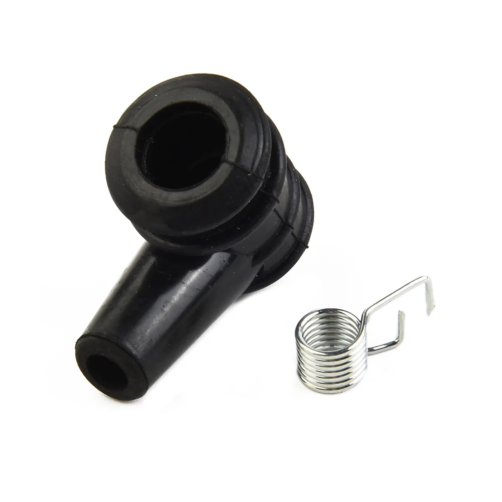 Spark Plug Cap Rubber Ignition Coil Cap Boot Cover Spring For 5mm HT Chainsaw Mower Garden Power Tools Replacement Accessories