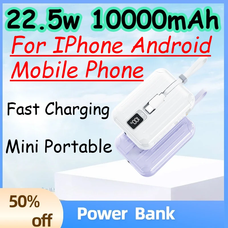 

Портативный мини-аккумулятор 22.5W 10000mAh для быстрой зарядки iPhone и Android-смартфонов