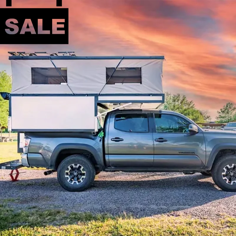 Aluminum Pickup Truck Camper Waterproof Caravan Overland 4x4 Outdoor Camping Travel Trailer Premium Custom