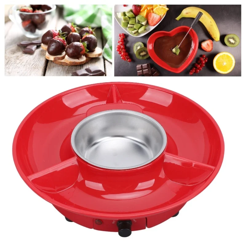 Chocolate Fondue Pot Electric Set 25W 2 Gears 10 Forks Small Melting Pot For Wedding Party Gifting