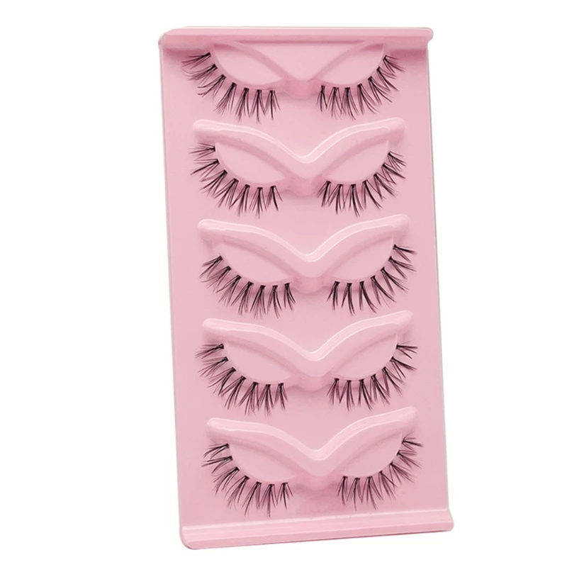 Clear-Bandธรรมชาติ-Lashes Wispy Cats-Eyeปลอมขนตาญี่ปุ่นคอสเพลย์ขนตาปลอมเส้นใยสังเคราะห์Wispyขนตาdropship