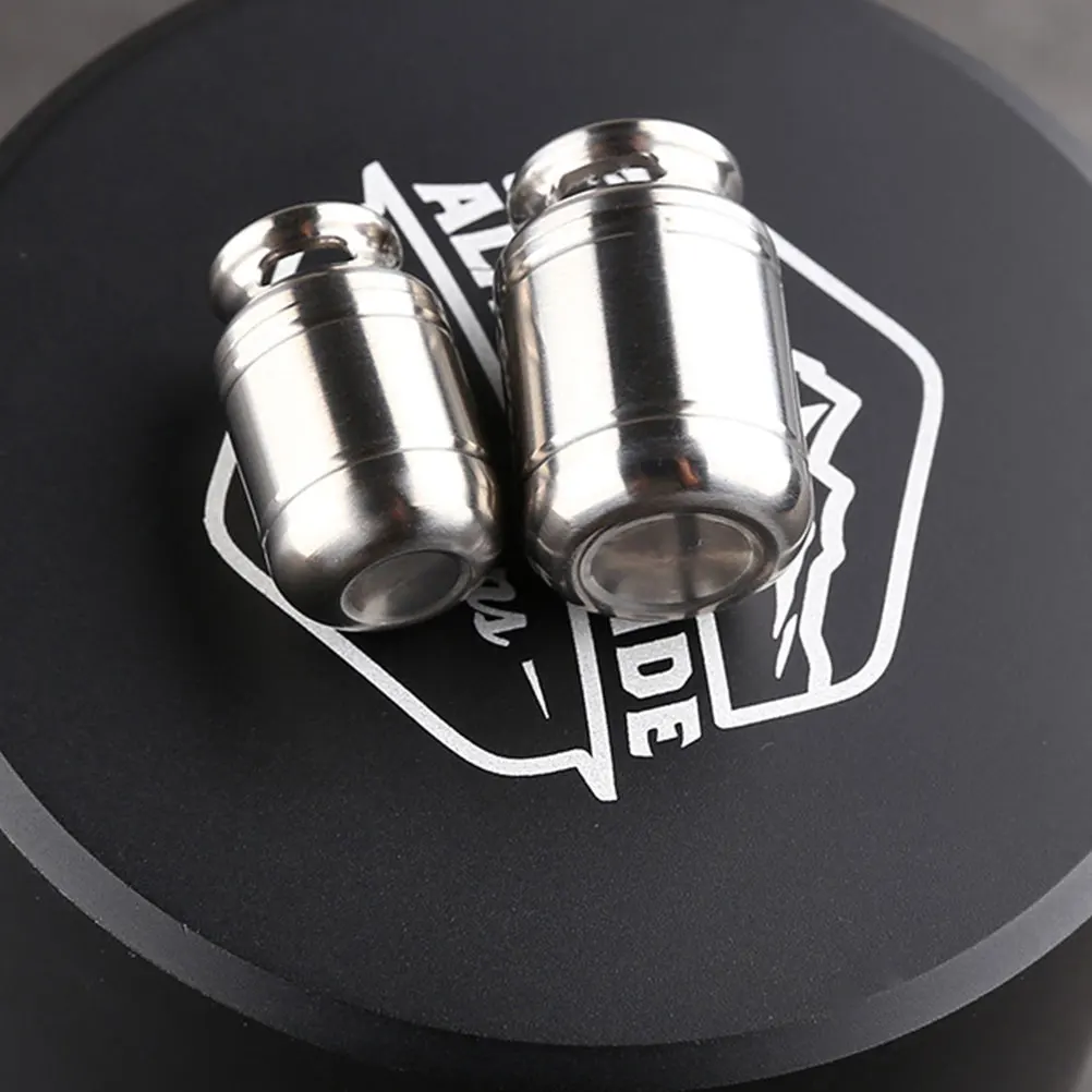 

Waterproof Pill Fob Keychain Mini Pill Holder Portable Silver Small Size for Purse Emergency Storage