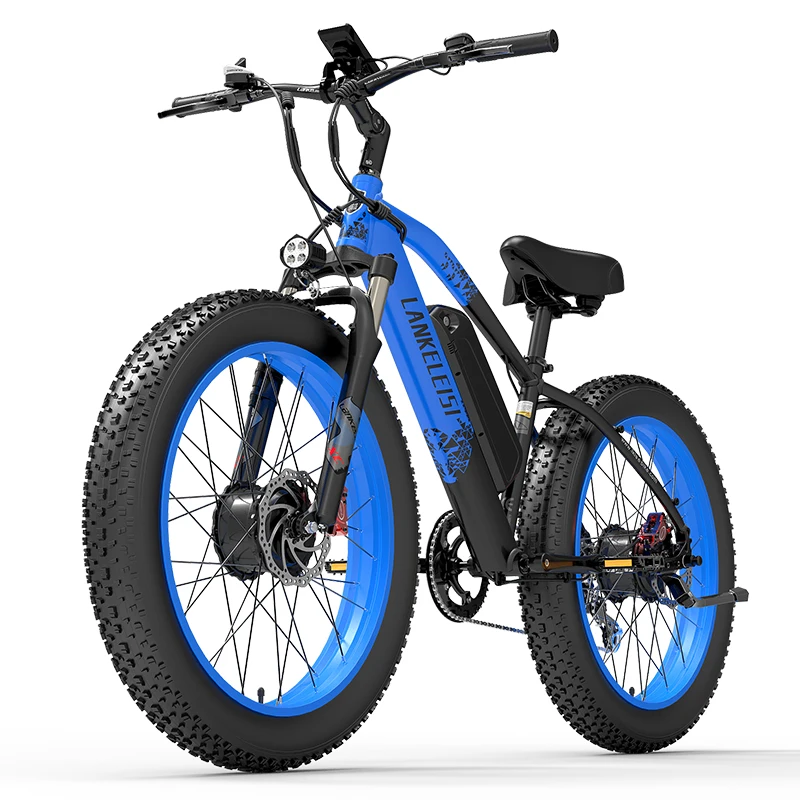 

Hot Selling Lankeleisi MG740 PLUS Electric Bike Dual Motor 2000W 48V 20Ah Electric Bicycle 26 Inch Fat E Bike Mountain Ebike