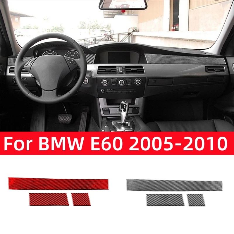 

For BMW 5 Series E60 2004-2010 Car Interior Accessories Carbon Fiber Interior Car Dashboard Panel Decoration Cover Trim Stickers