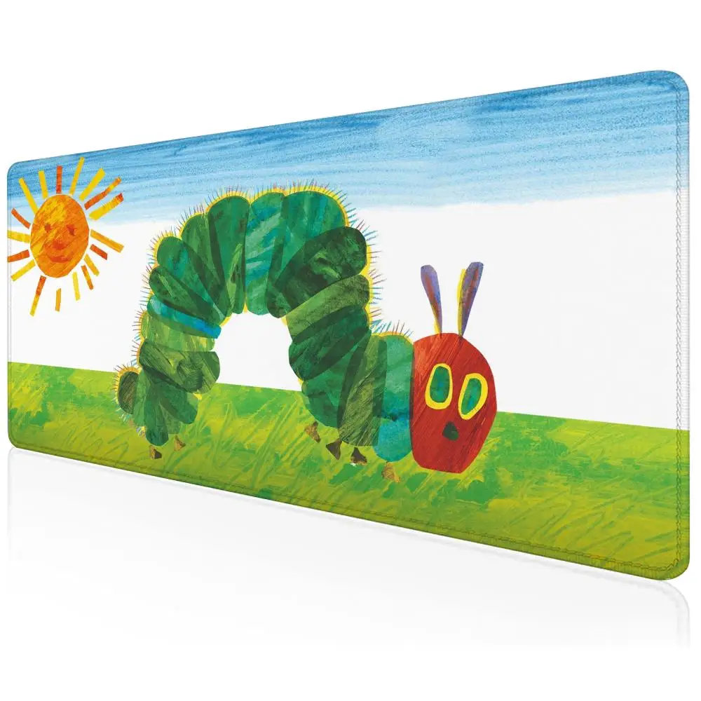 The Very Hungry Caterpillar Mauspad 1000 x 500 XXL groß für FPS ESports Gaming rutschfeste Büro-Tastaturmatten Schreibtischunterlage