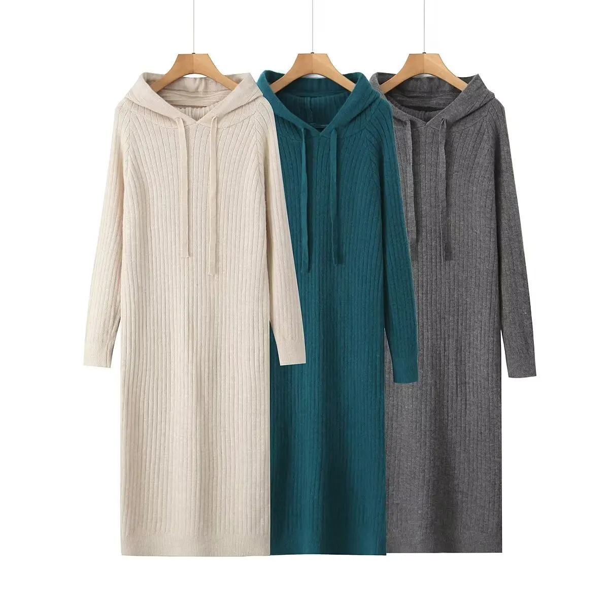Faionable Hooded Sweater Dr JNLEAOG Women's Clothing Design Sensation All-Match Long Sve Fairy Skirt Sle Autumn Season