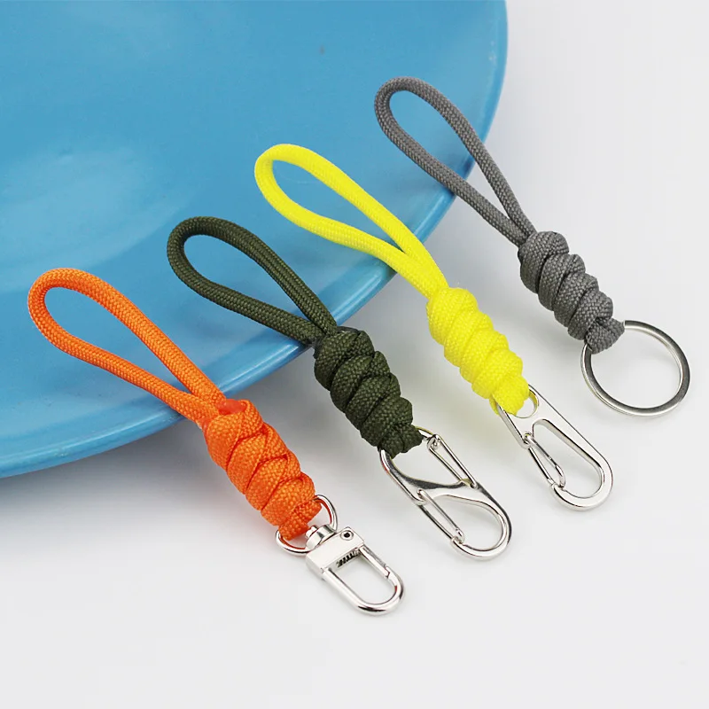 Keychain Ring Hanging Rope for Men Anti-lost Buckle Mini Keychain Quick Release Hook Anti-drop Key Ring Buckle Hanging Rope