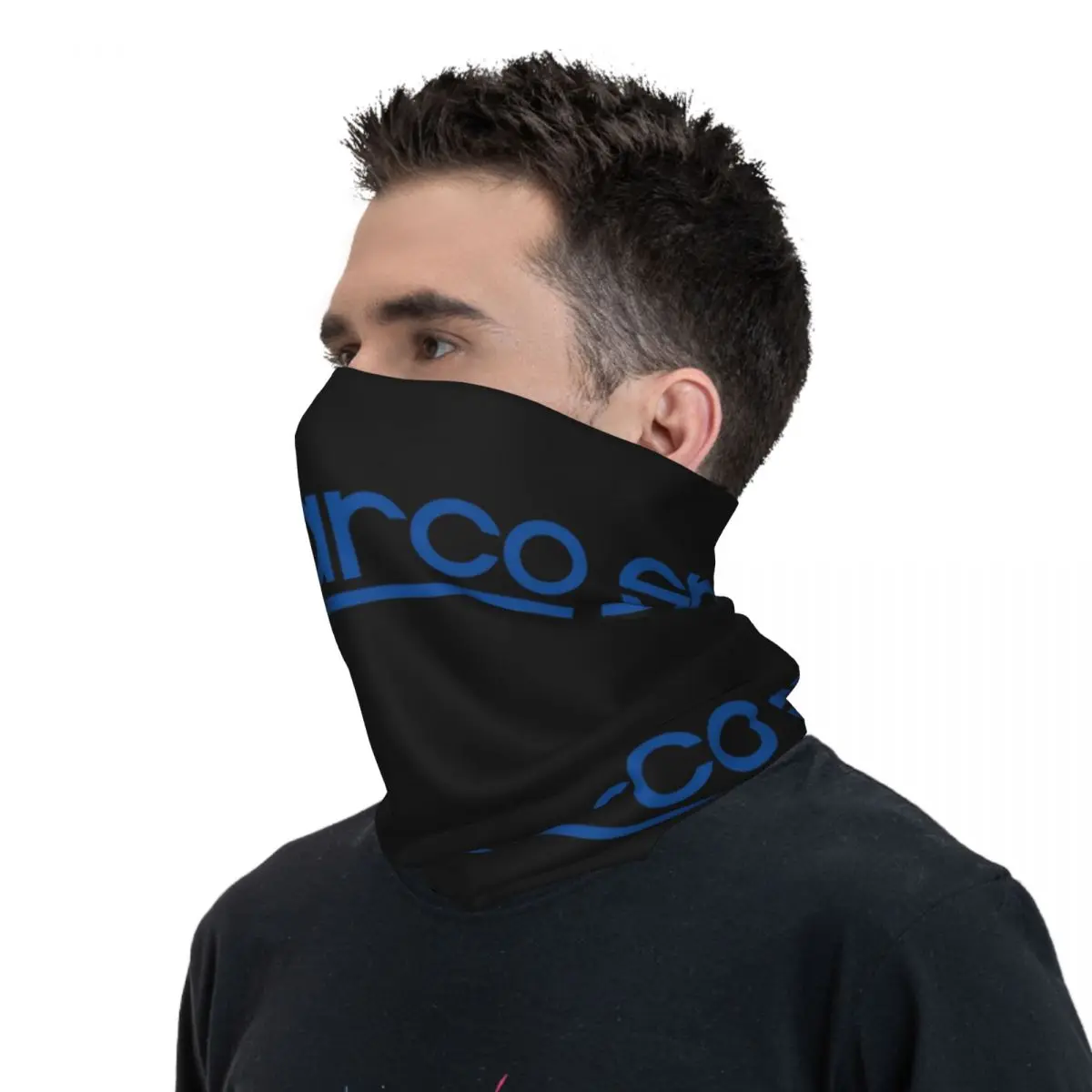 S-SPARCO Logo Car Racing Club Vintage Bandana Neck Cover Printed Wrap Scarf Headband Riding For Men Women Adult Washable