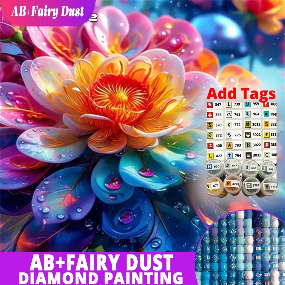 

AB сказочная пыль алмазная живопись цветочный узор для взрослых начинающих рукоделие DIY наборы мозаики искусство ручная работа хобби