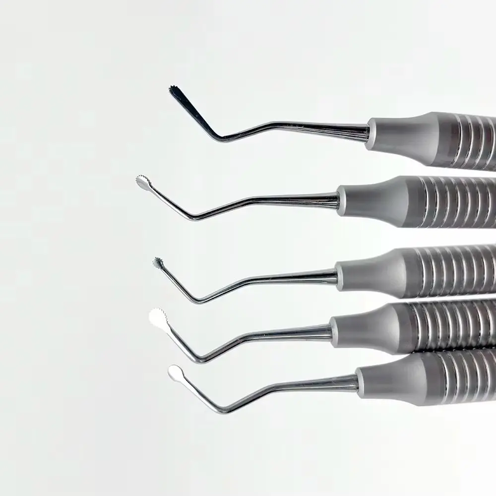 5PCS Gingival Cord Packer Set, Dental Gingival Retraction Instruments Serrated Separator Picker for Dentist Use