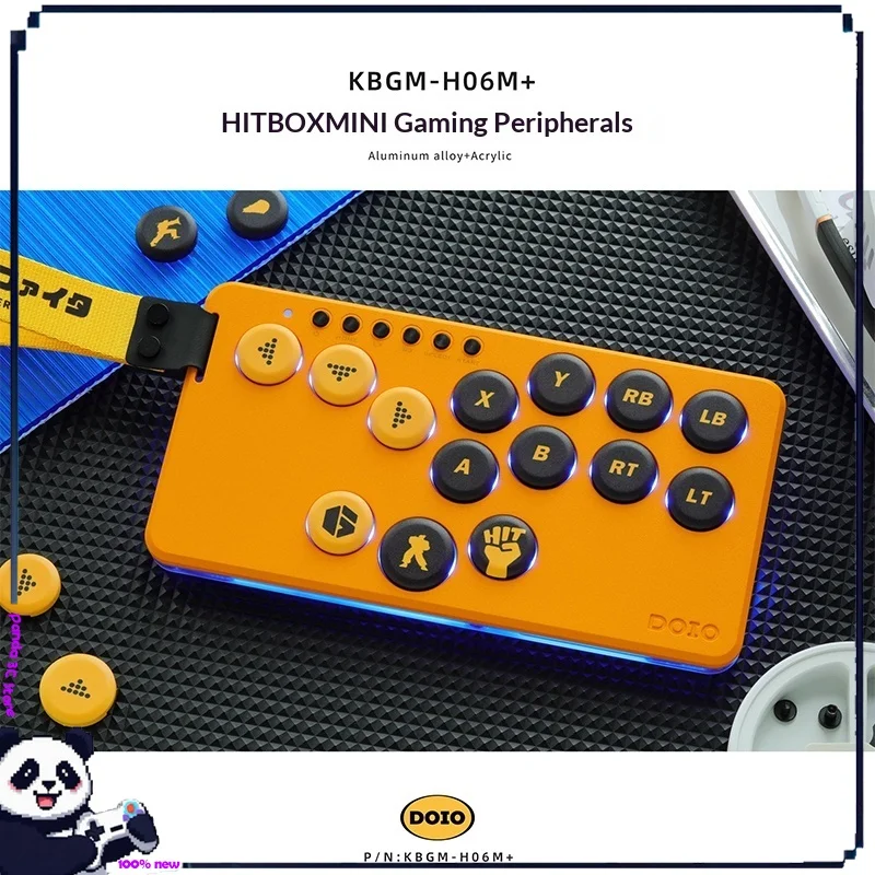 DOIO KBGM-H06 Gaming Keyboard Aluminum Mechanical Switch Street Fighter King Joystick Arcade Fighting PS5 Steam NS2 HITBOX Gifts