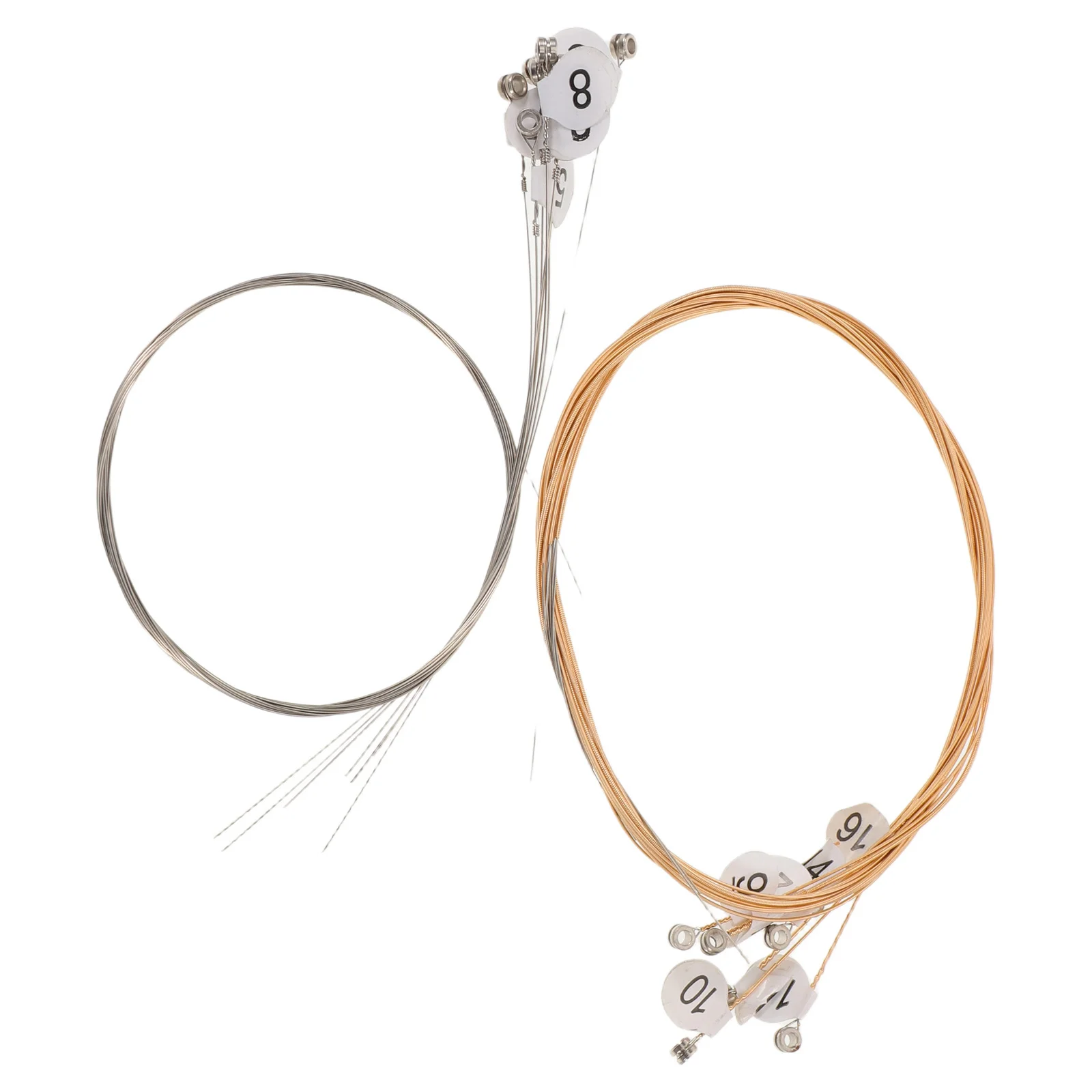 

1Set 16string Lyre Harp Replacement Strings Golden Steel High Resonance Reliable Performance Maintenance Autoharp Strings