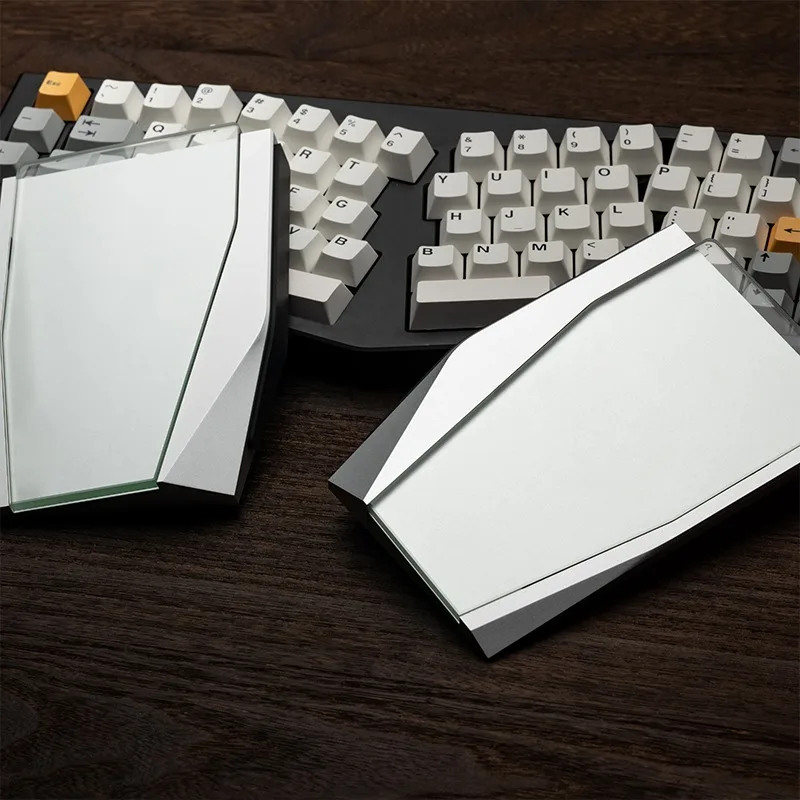 Imagem -05 - Mifuny-personalizado Metal Cnc Dividir Teclado Mão Resto Ergonômico Alumínio Liga Pulso Resto para o Jogo Acessório Teclado Mecânico