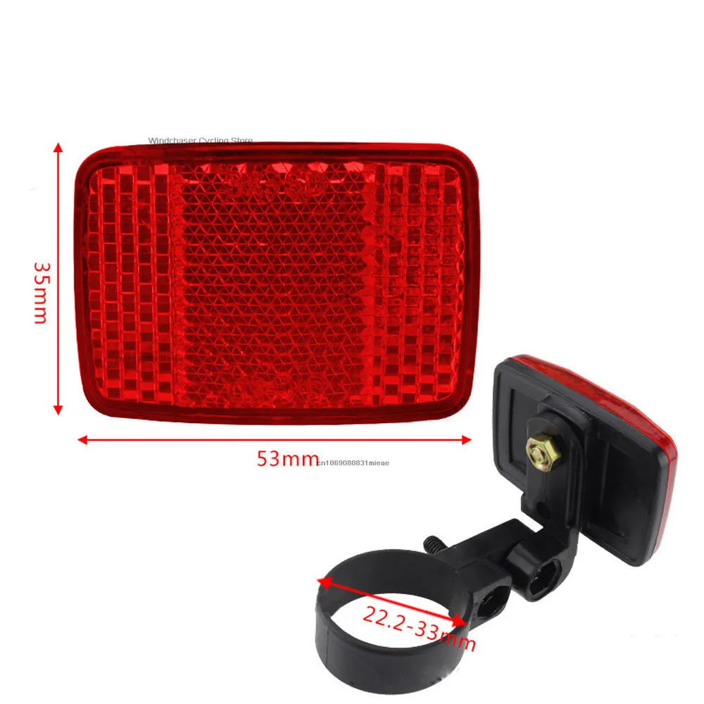 1pc Front & Rear Bike Bicycle Reflector Set Red White Fixings Mounting Bracket Warning Light Safety Lens Bicycle Accessorie