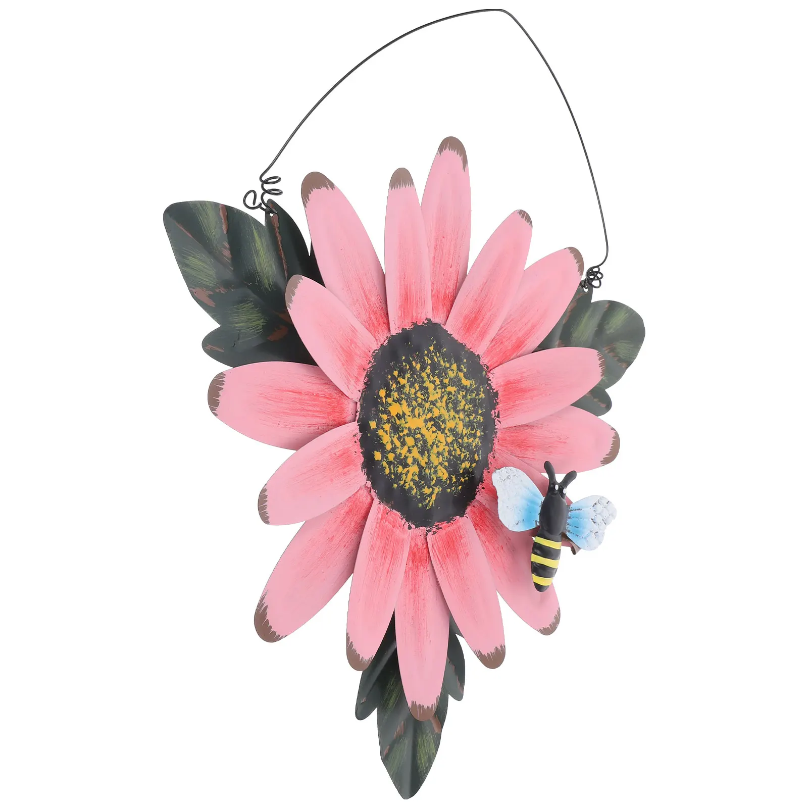 

Iron Color Simulation Flower Wall Decor Pendant naments White Flowers for Bedroom Garden Home Decoration Living Room Hanging Art