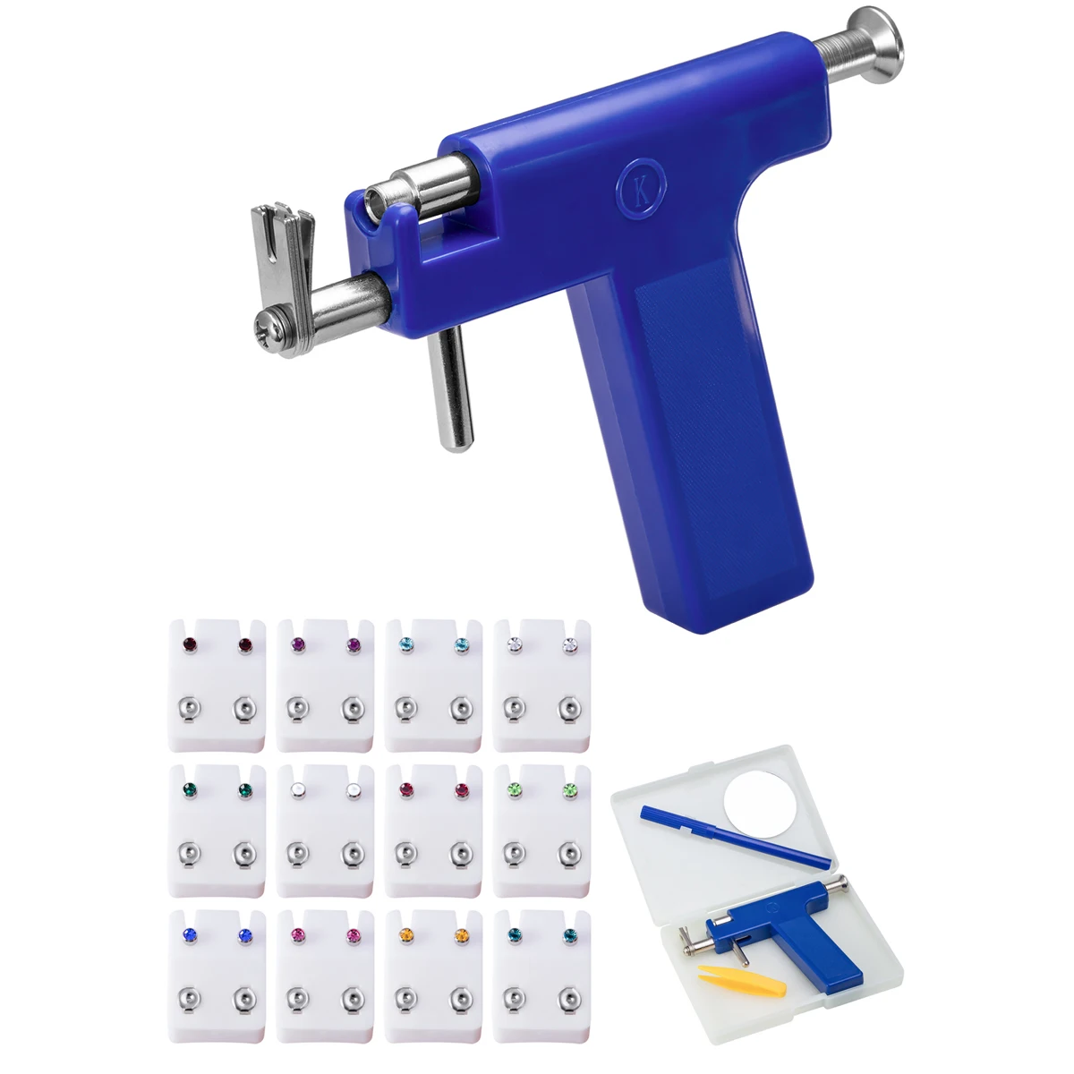 Professional Ear Piercing Gun Tool Kit Including 1pc Ear Piercing Gun and 24-98 Stud Earrings Safe and Easy to Use piercing tool